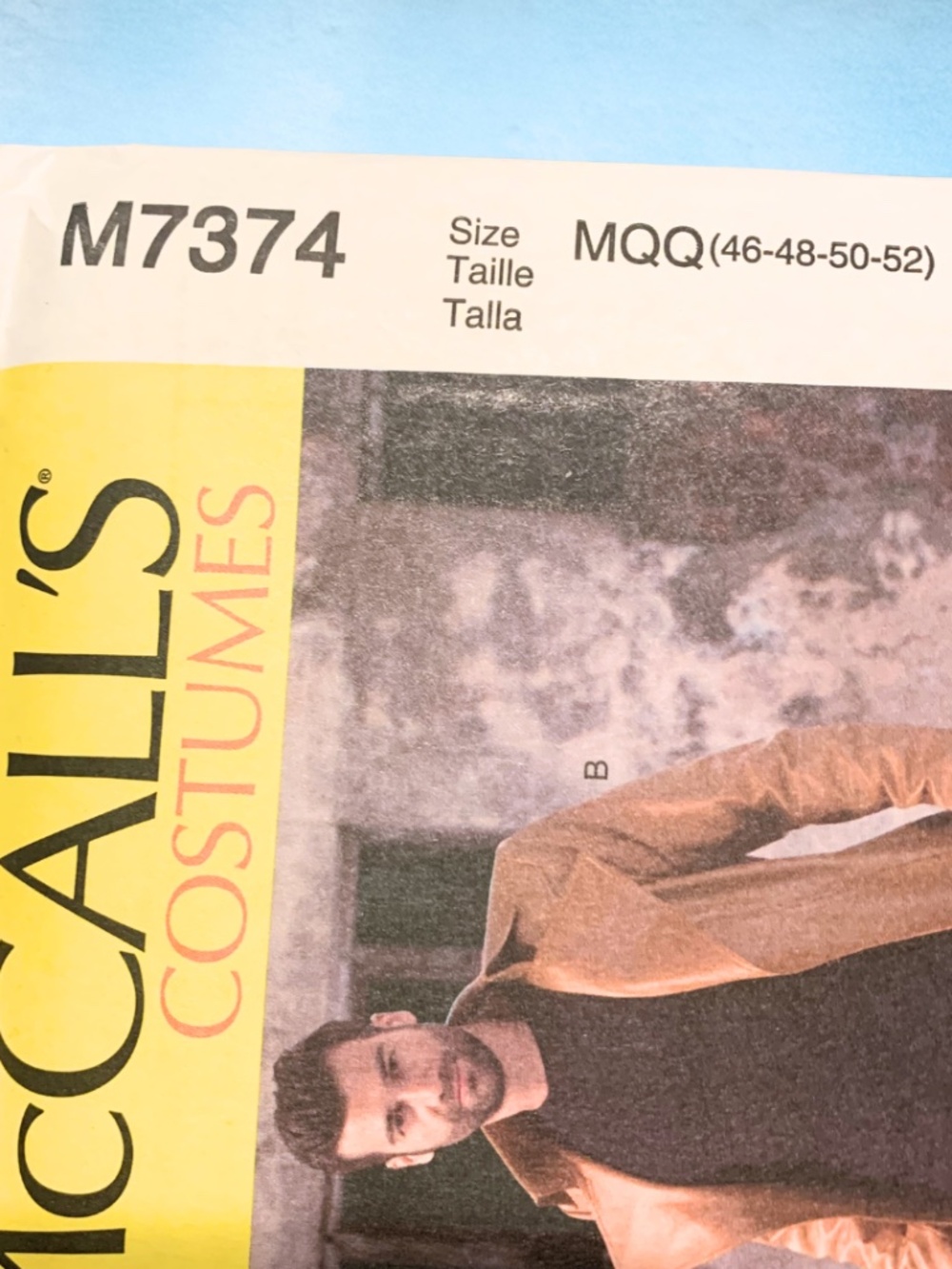 NEW McCalls M7374 Men's Trench Coat Costume Sewing Pattern Yaha Han UNOPENED - Picture 3 of 8